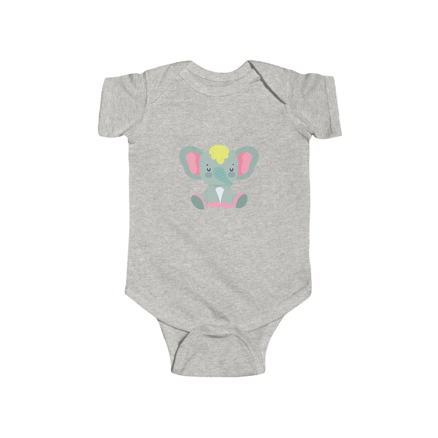 Infant Fine Jersey Bodysuit - Sleeping cute elephant