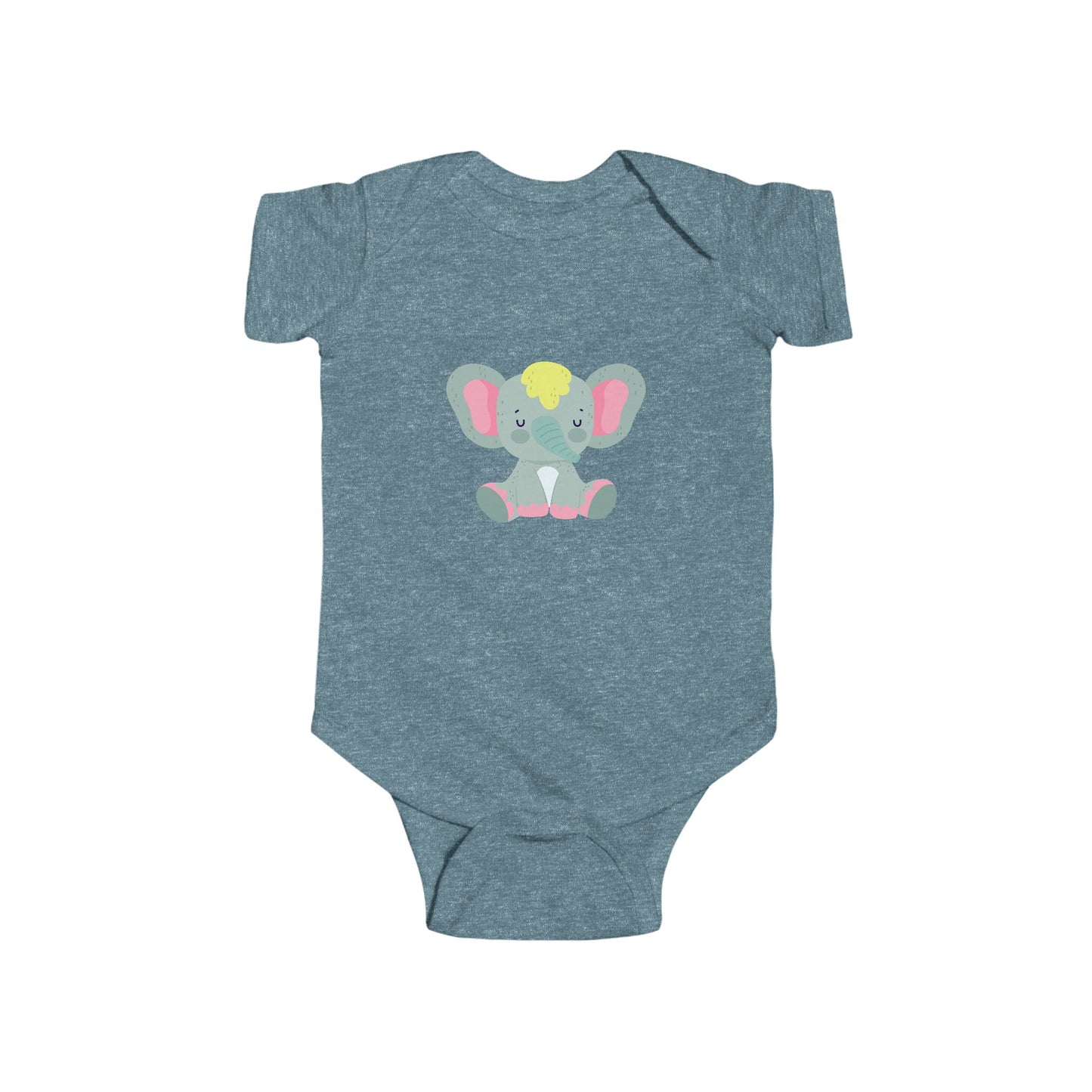 Infant Fine Jersey Bodysuit - Sleeping cute elephant
