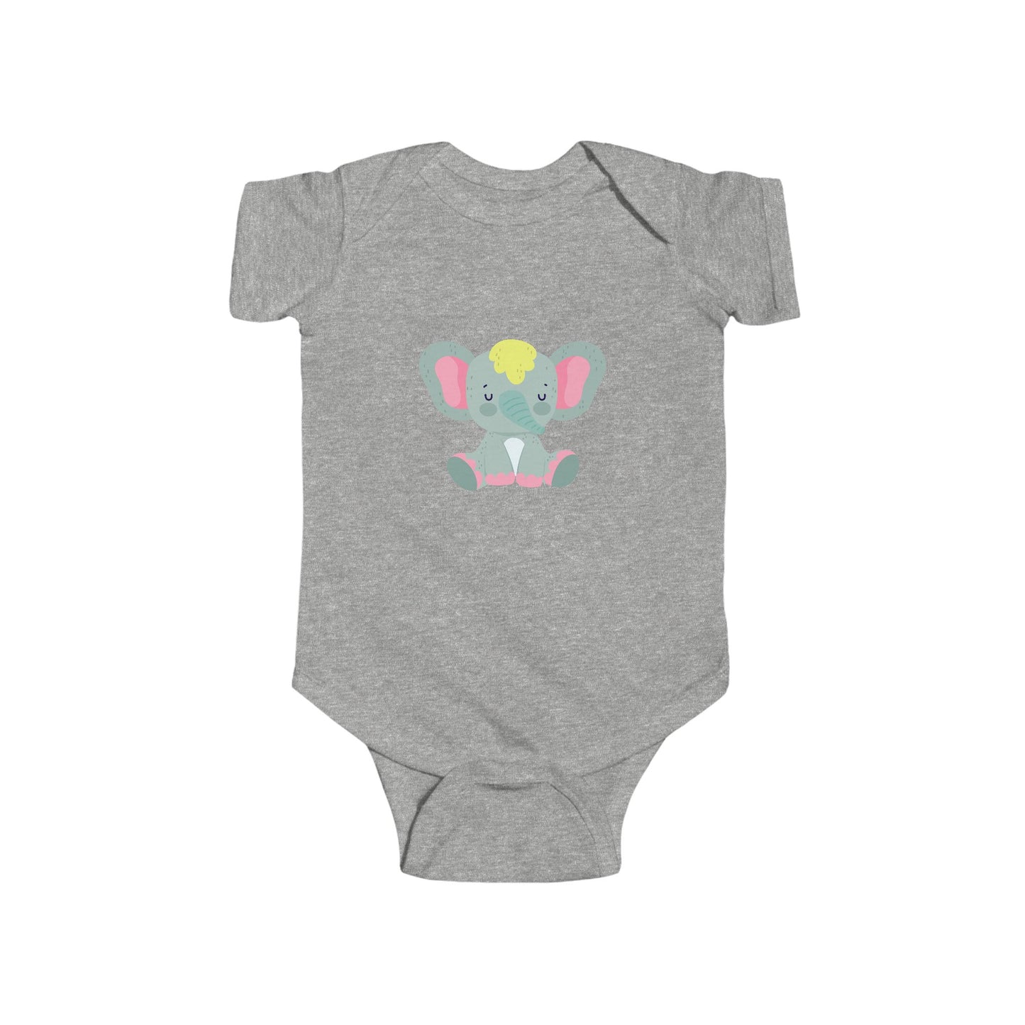 Infant Fine Jersey Bodysuit - Sleeping cute elephant