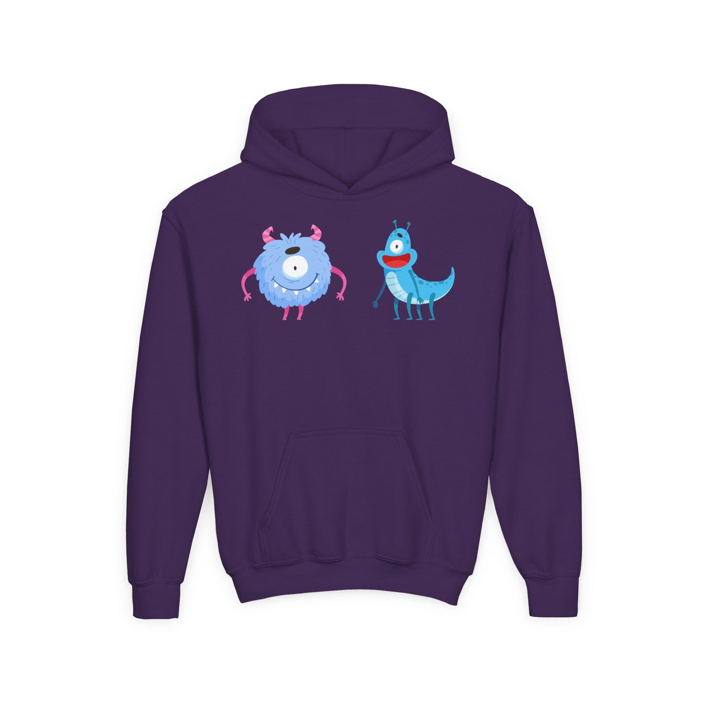 Youth Heavy Blend Hooded Sweatshirt -  One eyed monster