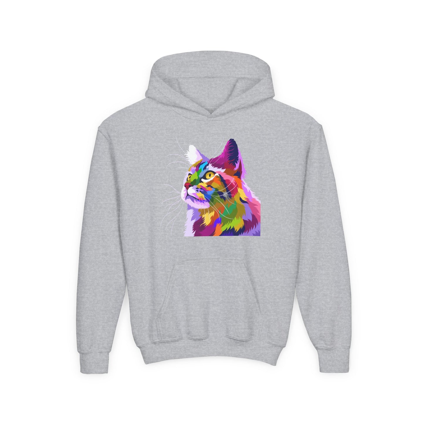 Youth Heavy Blend Hooded Sweatshirt - The cat
