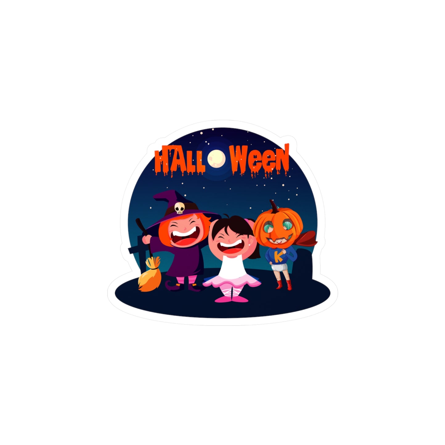 Halloween Kiss-Cut Vinyl Decals – Super kiddo wearing pumpkin