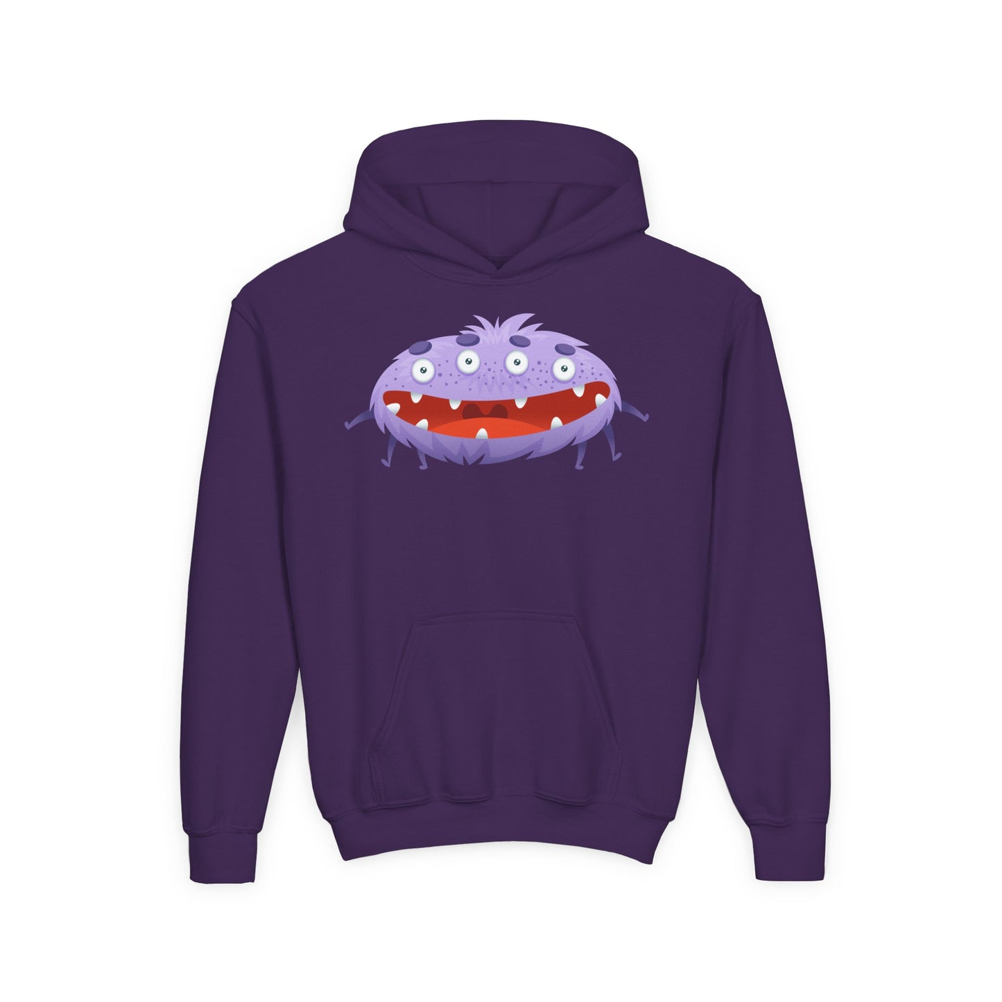 Youth Heavy Blend Hooded Sweatshirt - Purple monster