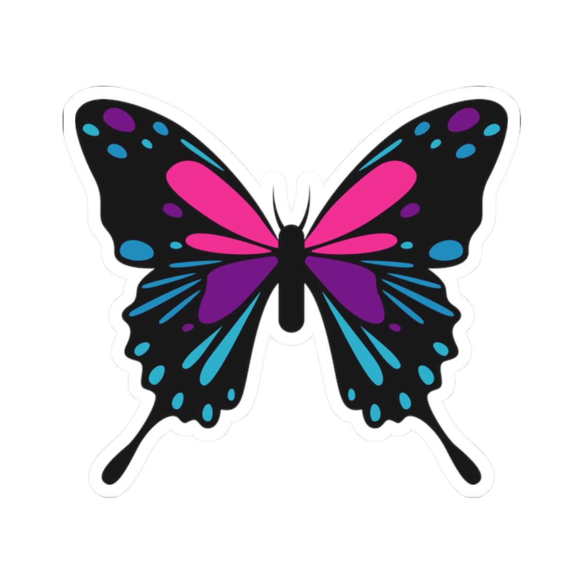 Kiss-Cut Stickers - Purple butterfly