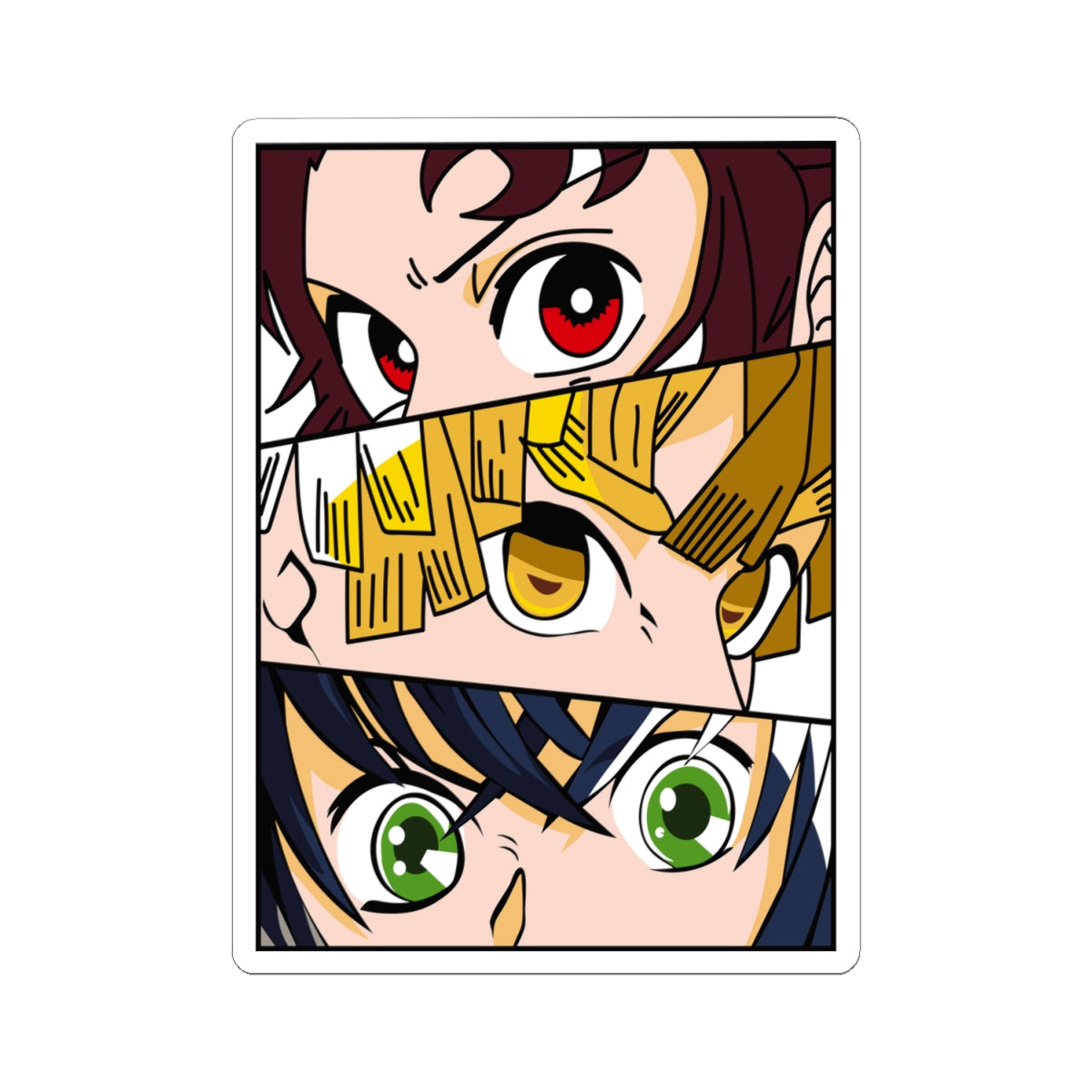 Kiss-Cut Stickers - Demon slayer the trio friends