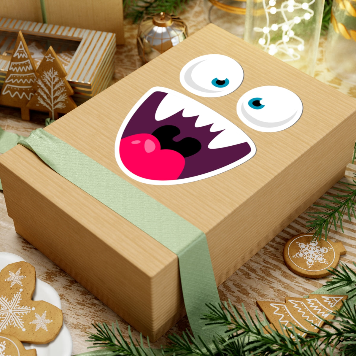 Kiss-Cut Vinyl Decals - Cute monsters face