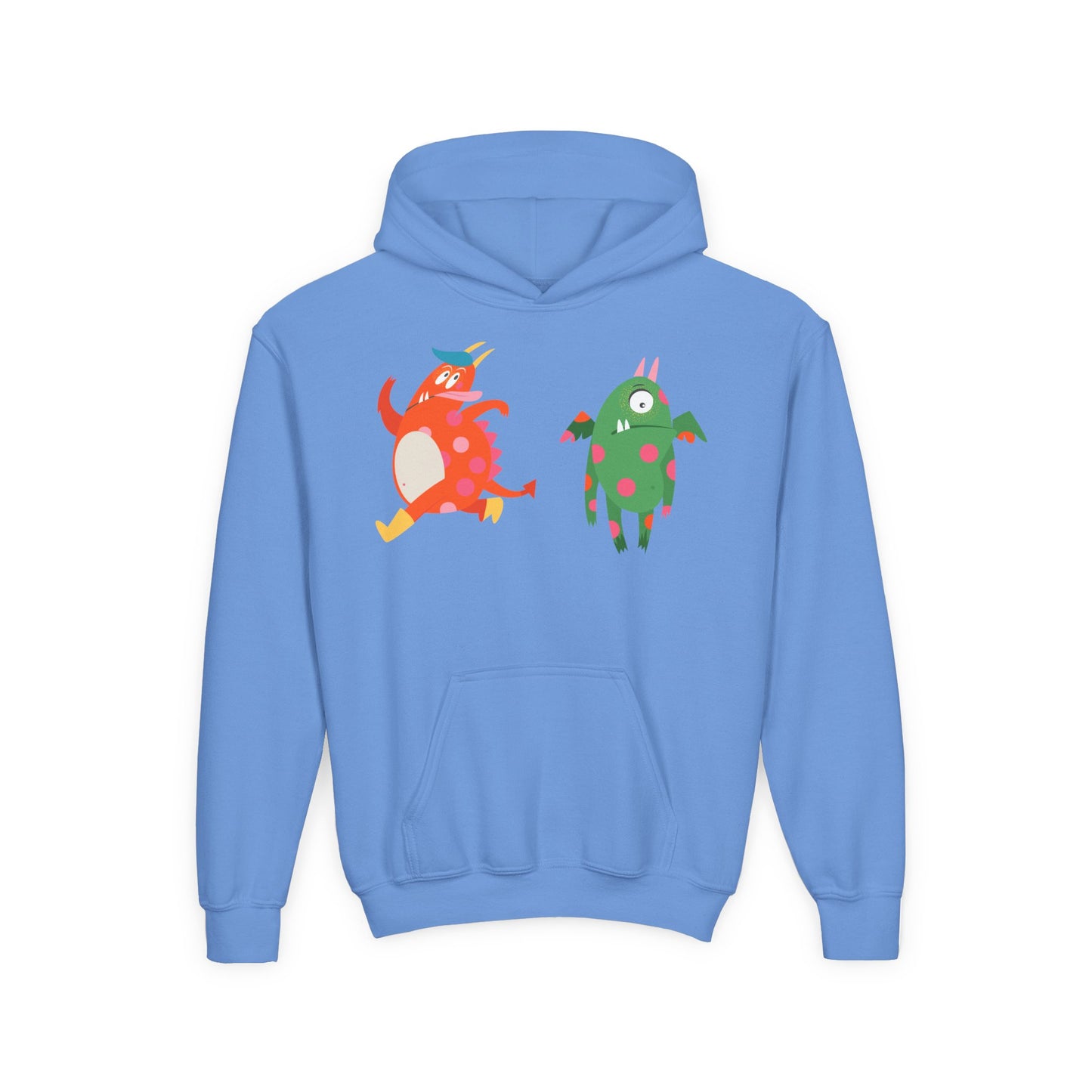 Youth Heavy Blend Hooded Sweatshirt - Monsters in action