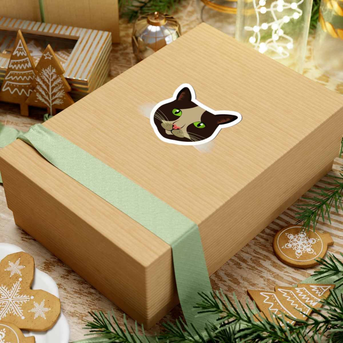 Kiss-Cut Stickers - Cow cat