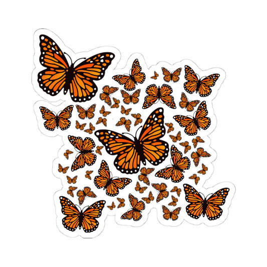 Kiss-Cut Vinyl Decals - Monarch butterflies Printify