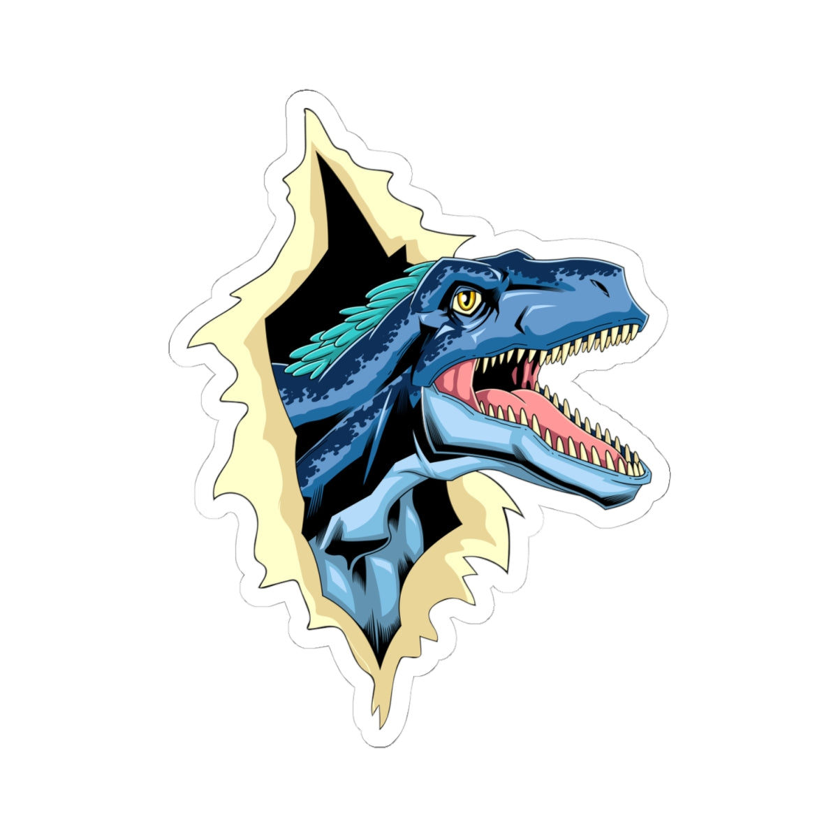 Kiss-Cut Vinyl Decals - Utahraptor dinosaur