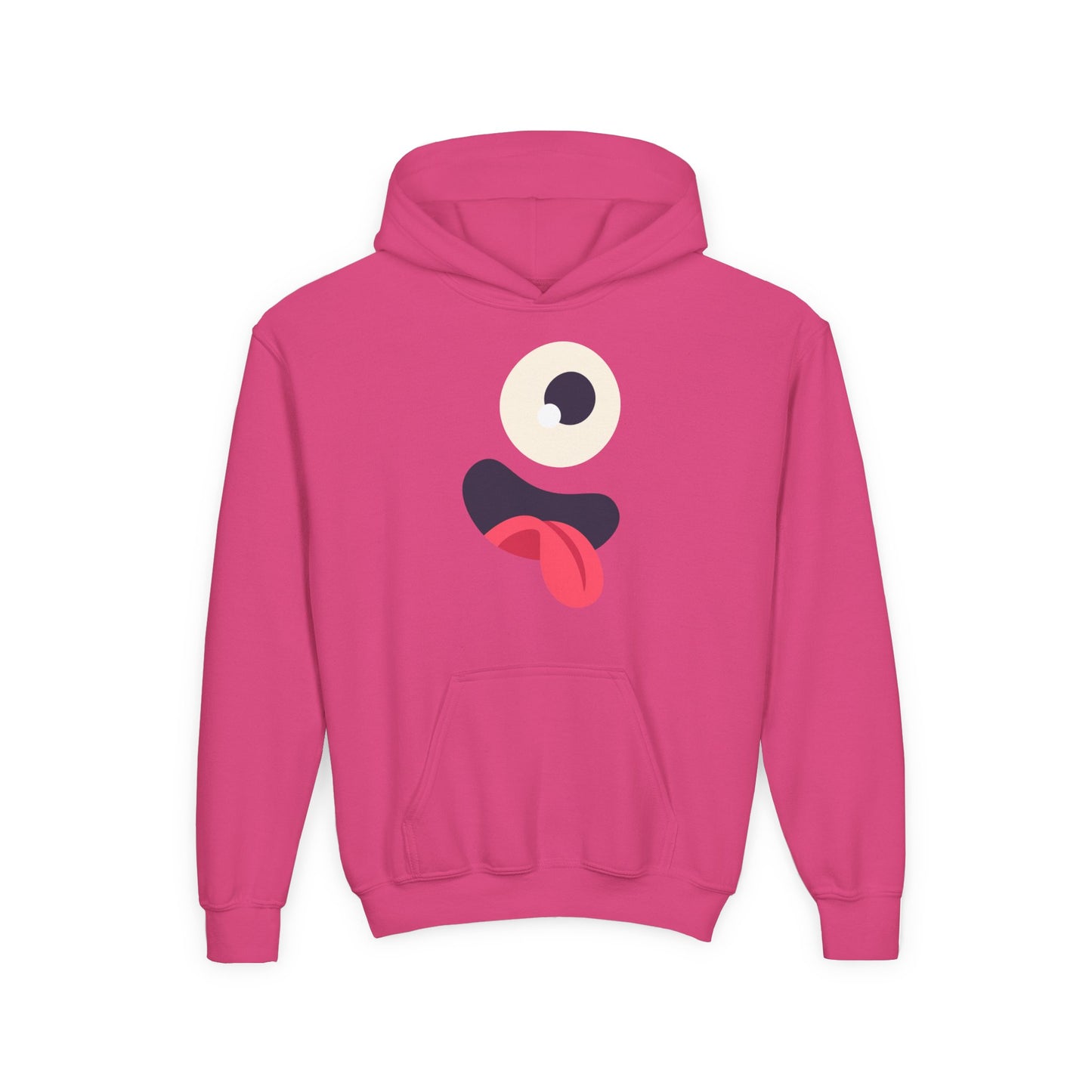 Youth Heavy Blend Hooded Sweatshirt - Monsters Eyes and tongue