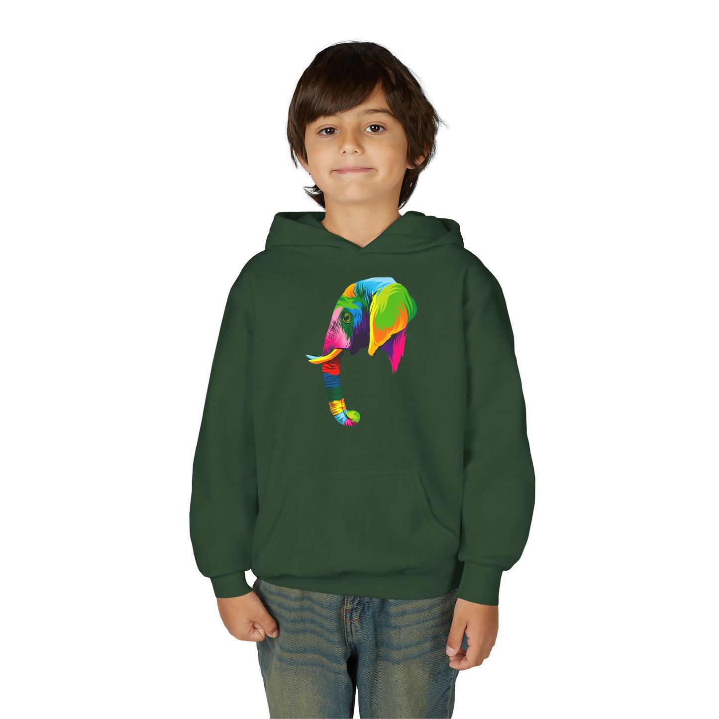 Youth Heavy Blend Hooded Sweatshirt - The elephant