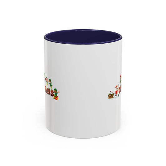 Accent Coffee Mug - Christmas with santa claus and friends