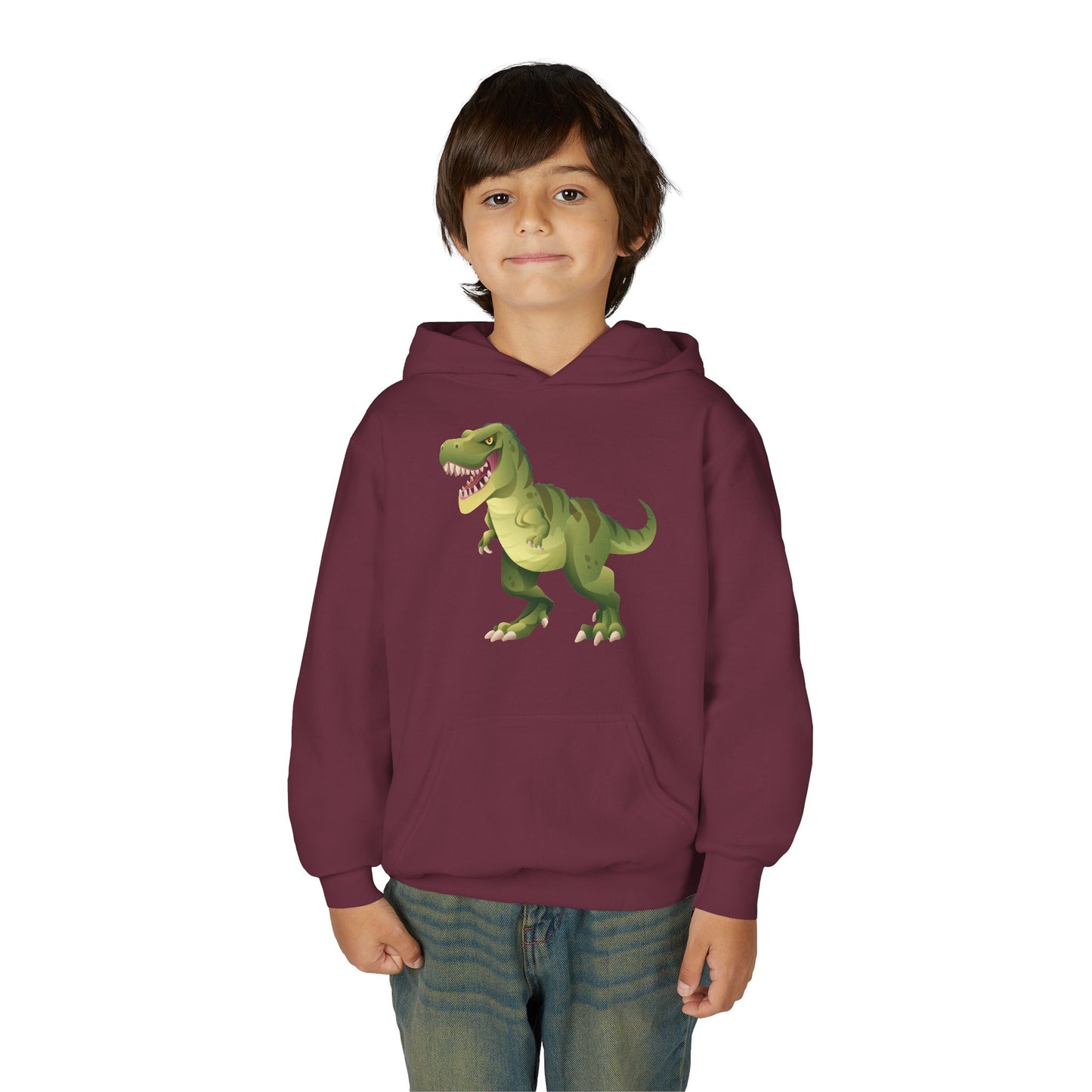 Youth Heavy Blend Hooded Sweatshirt - Tyrannosaurus