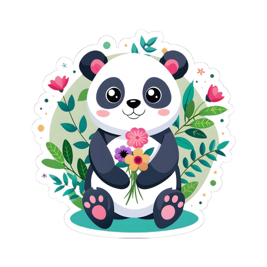 Kiss-Cut Stickers - Adorable Panda Printify