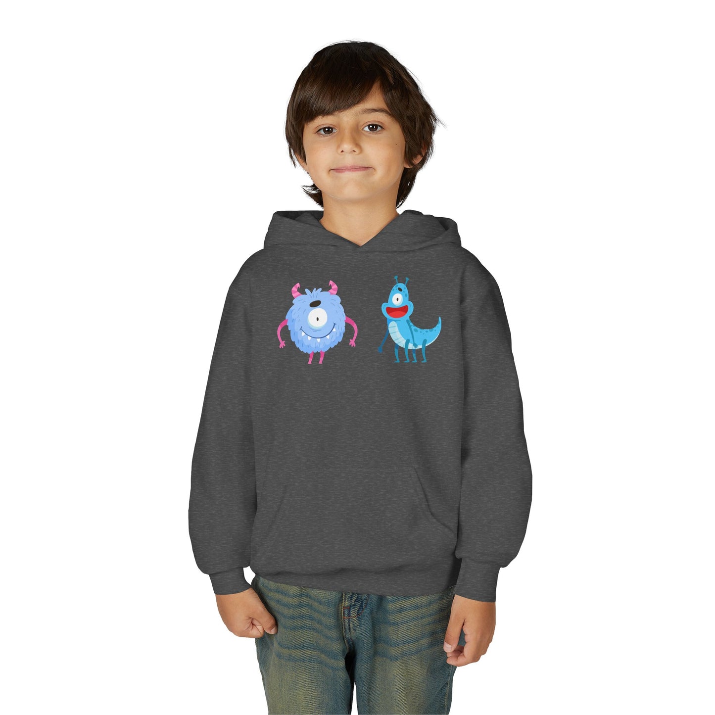 Youth Heavy Blend Hooded Sweatshirt -  One eyed monster
