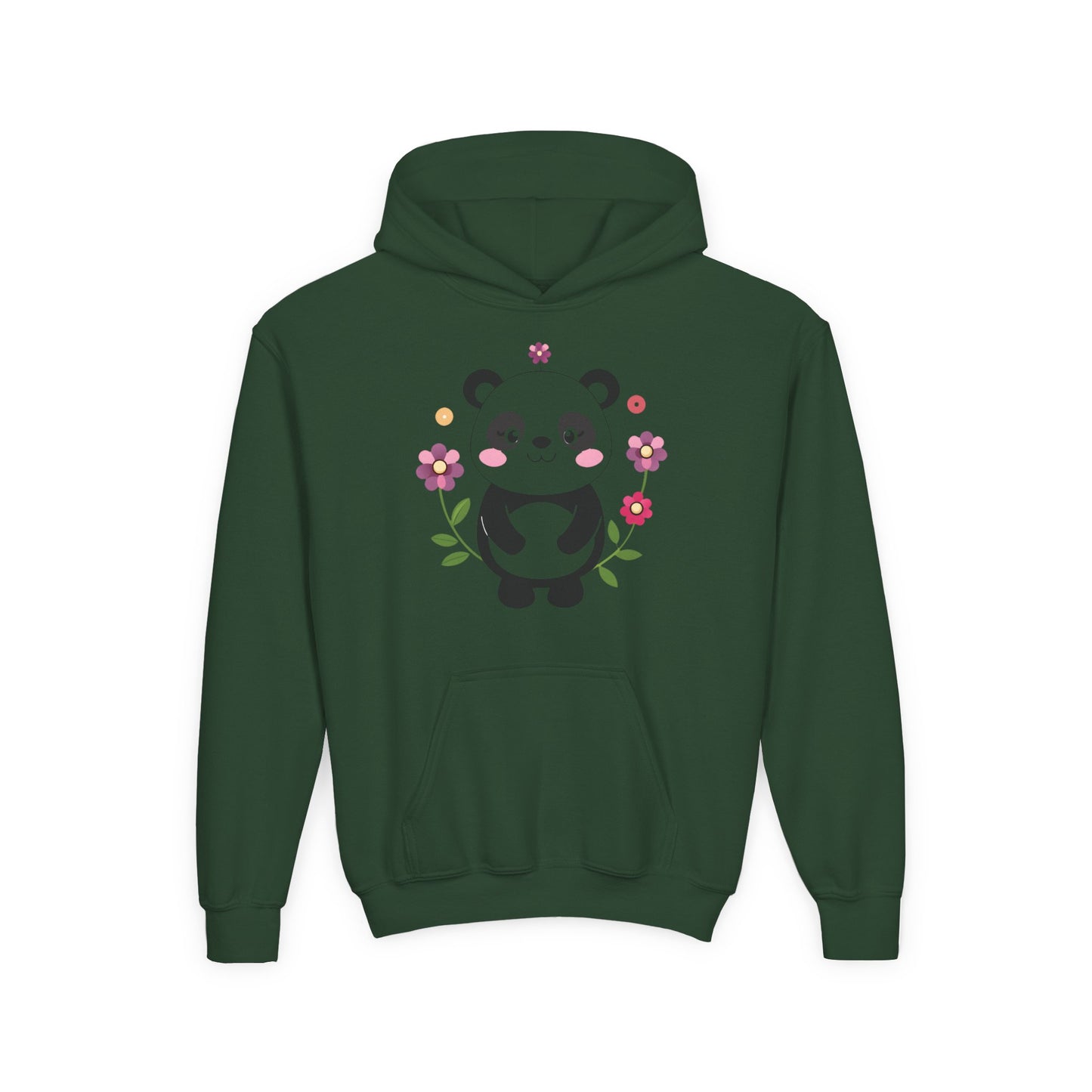 Youth Heavy Blend Hooded Sweatshirt - Charming panda