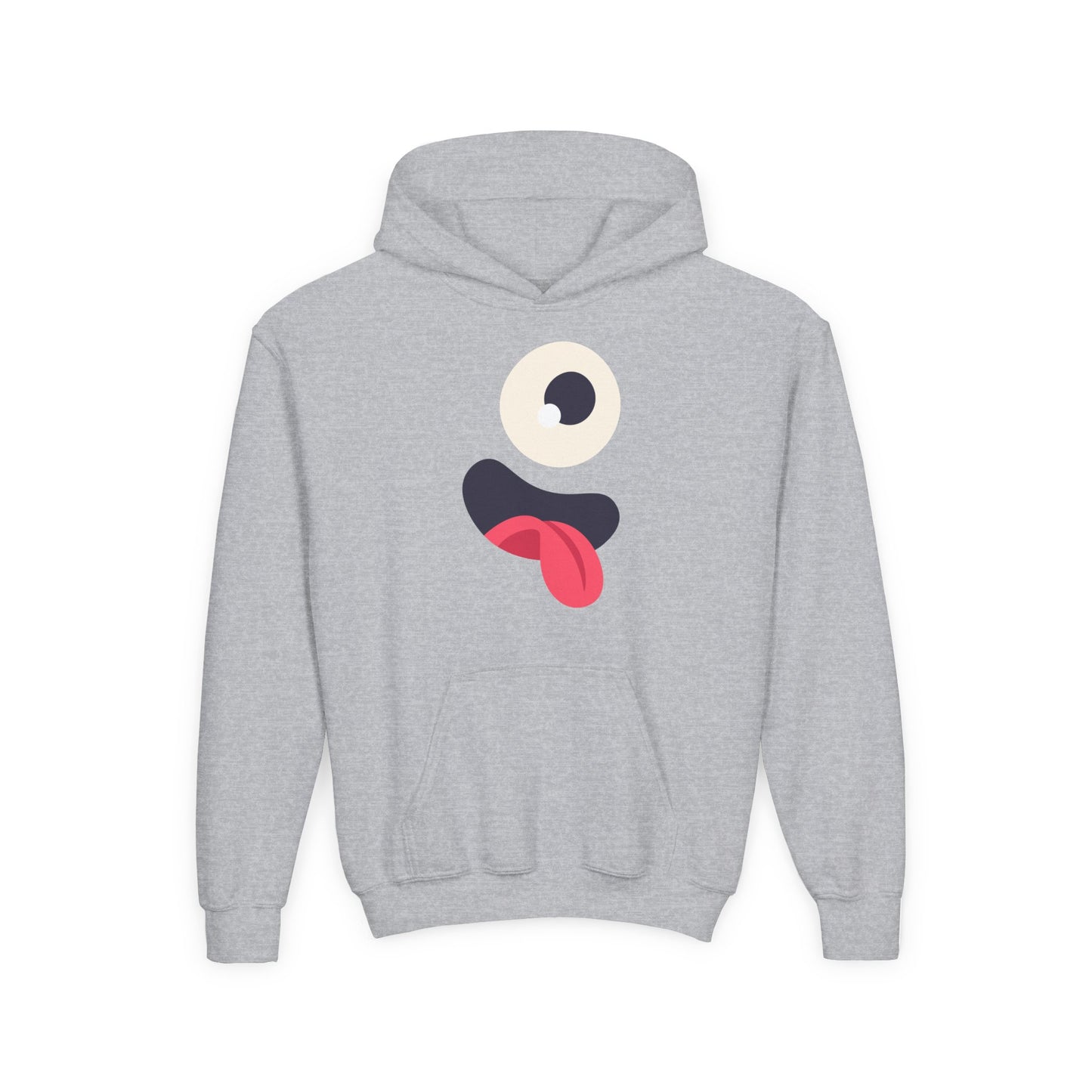 Youth Heavy Blend Hooded Sweatshirt - Monsters Eyes and tongue