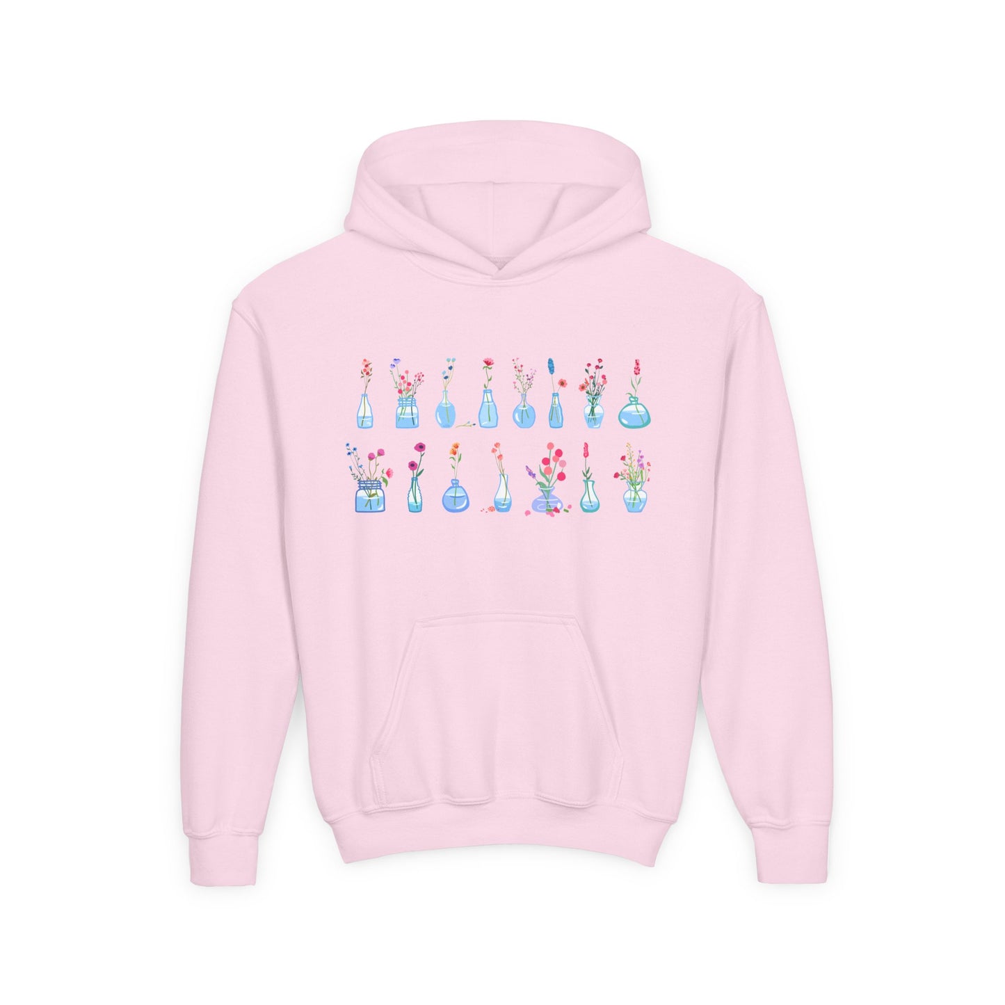 Youth Heavy Blend Hooded Sweatshirt - Set of flower vase