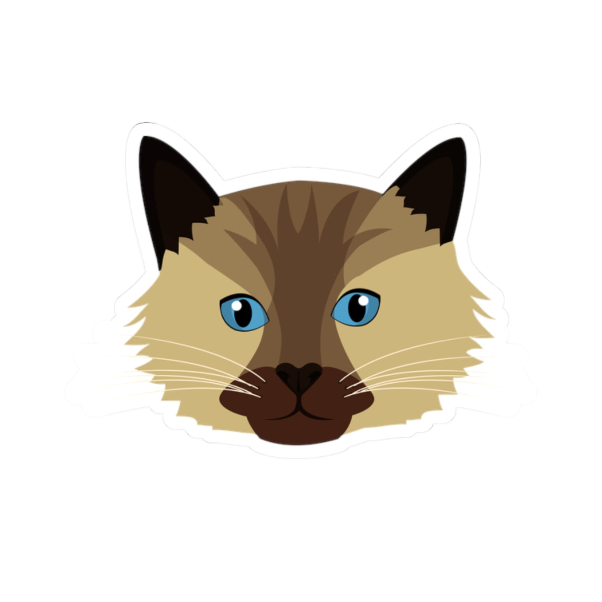 Kiss-Cut Vinyl Decals - Ragdoll cat
