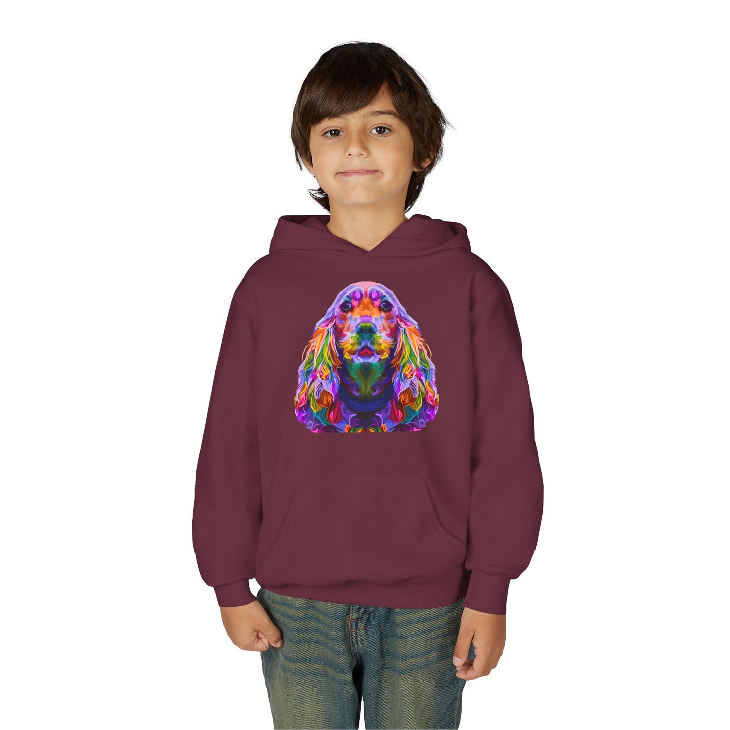 Youth Heavy Blend Hooded Sweatshirt - The golden retriever