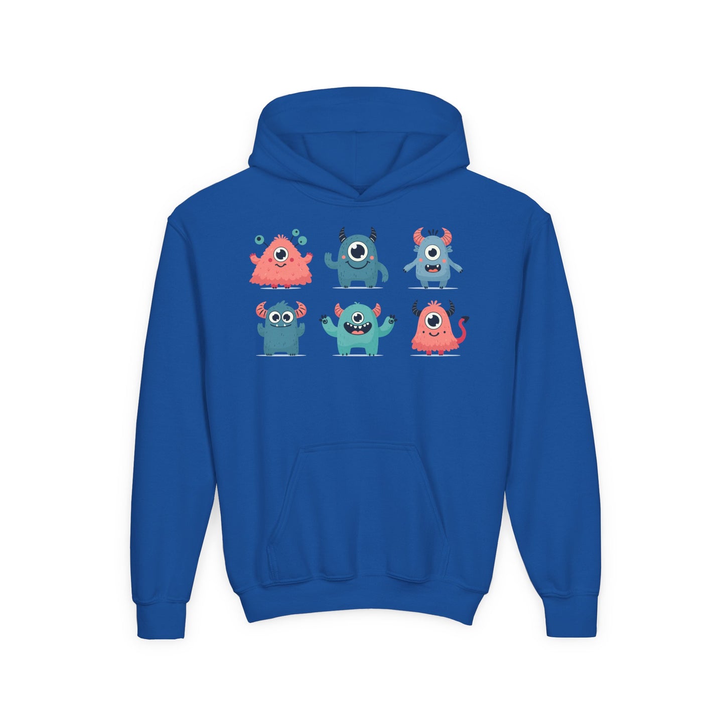 Youth Heavy Blend Hooded Sweatshirt -  Group of cute little monsters