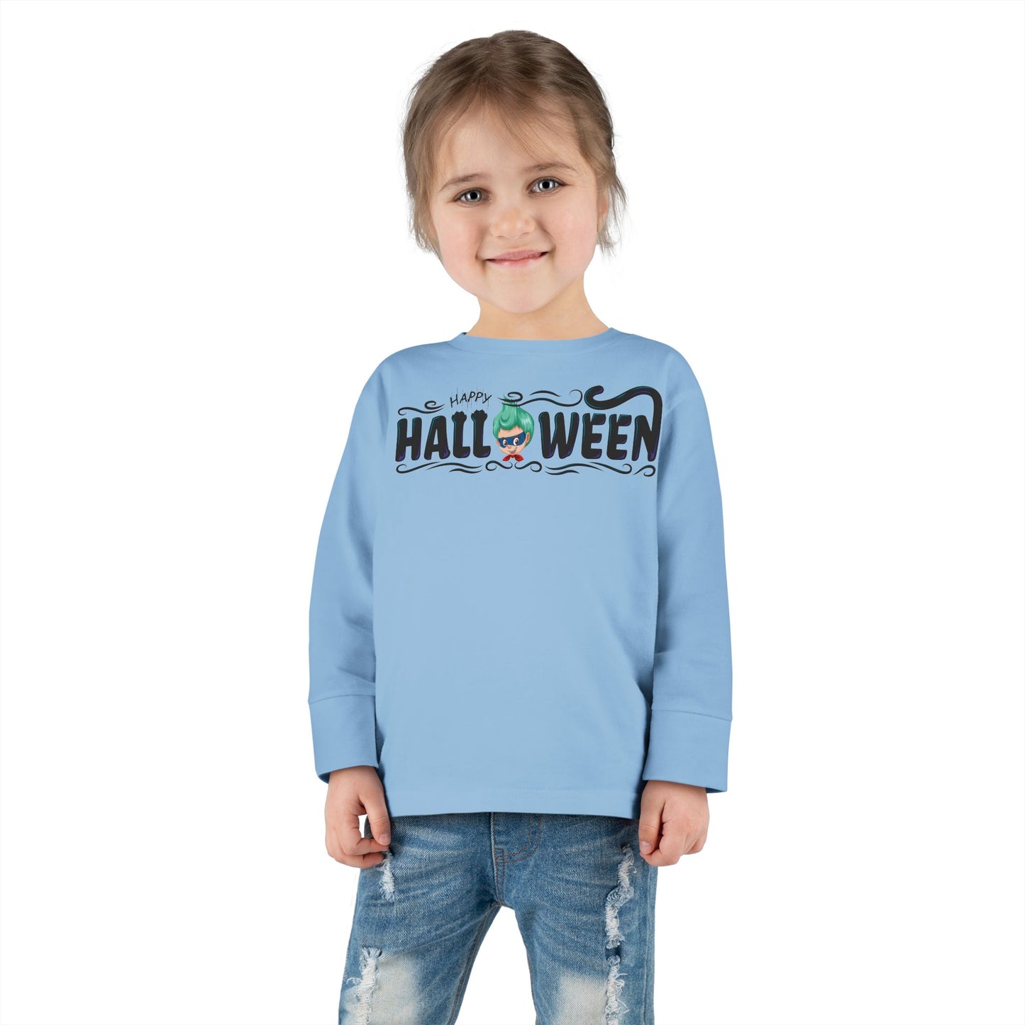 Toddler Long Sleeve Tee - Happy halloween by super kiddo