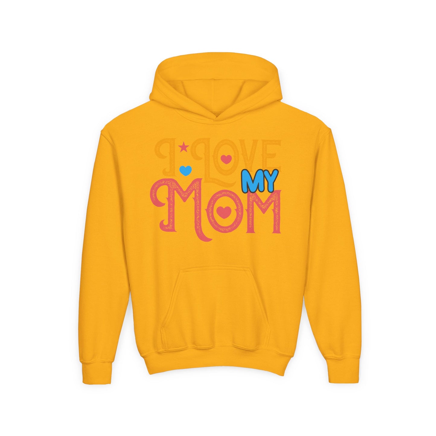 Youth Heavy Blend Hooded Sweatshirt -  I love my Mommy