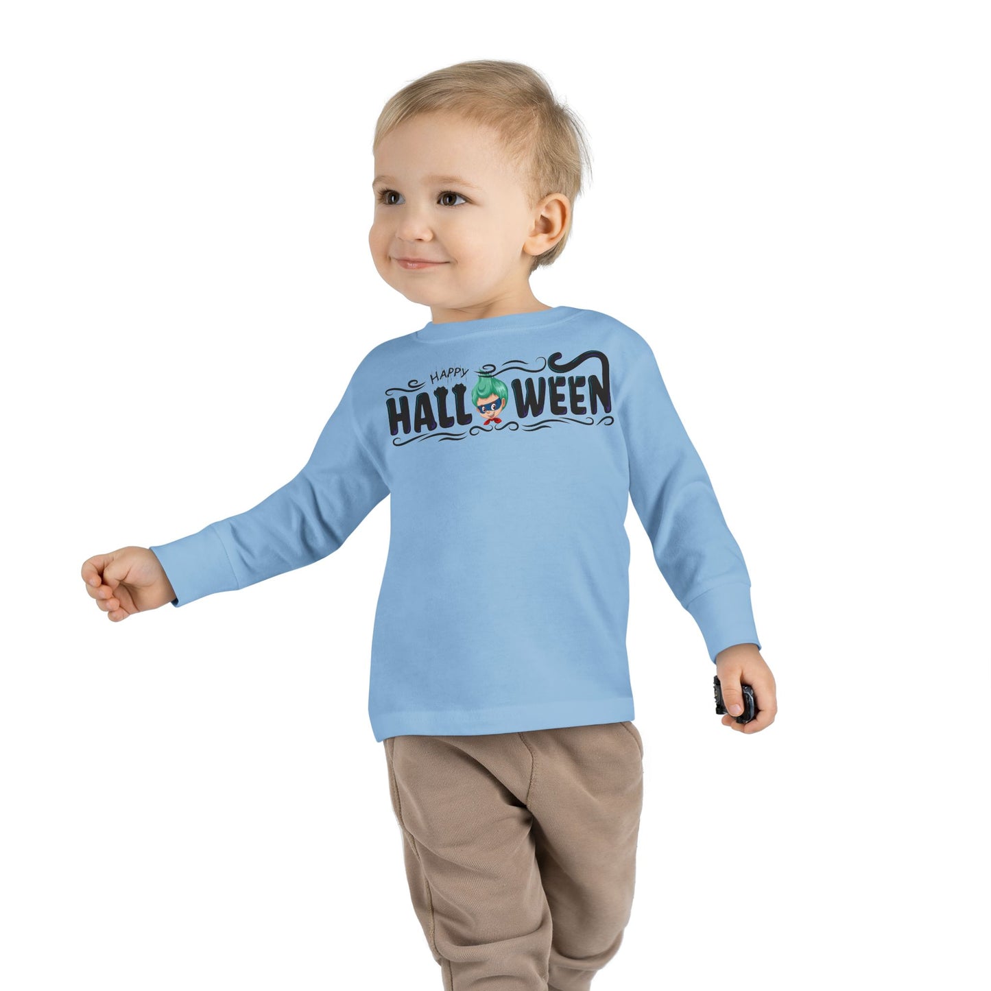Toddler Long Sleeve Tee - Happy halloween by super kiddo