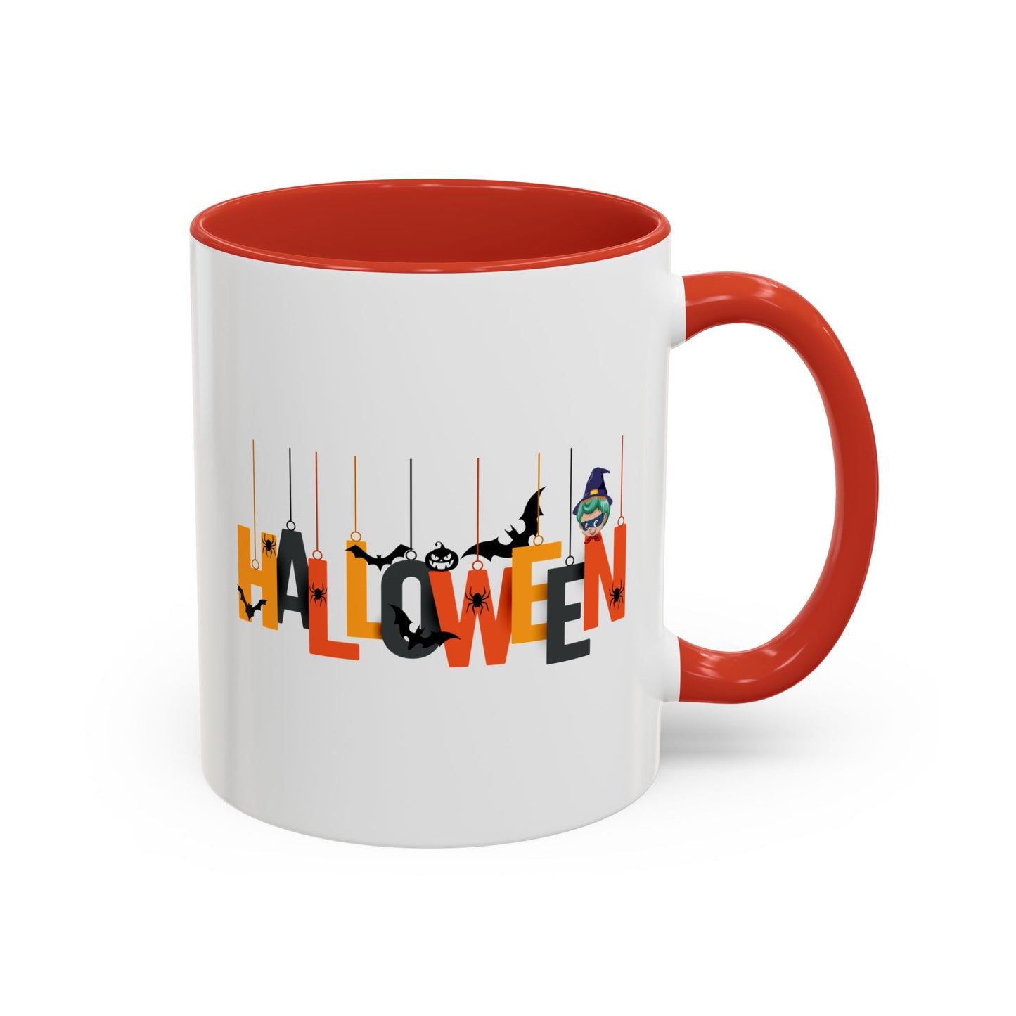 Accent Coffee Mug - Holloween hanging letters