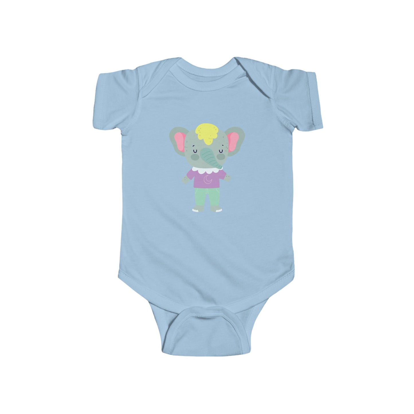 Infant Fine Jersey Bodysuit - Sleeping elephant