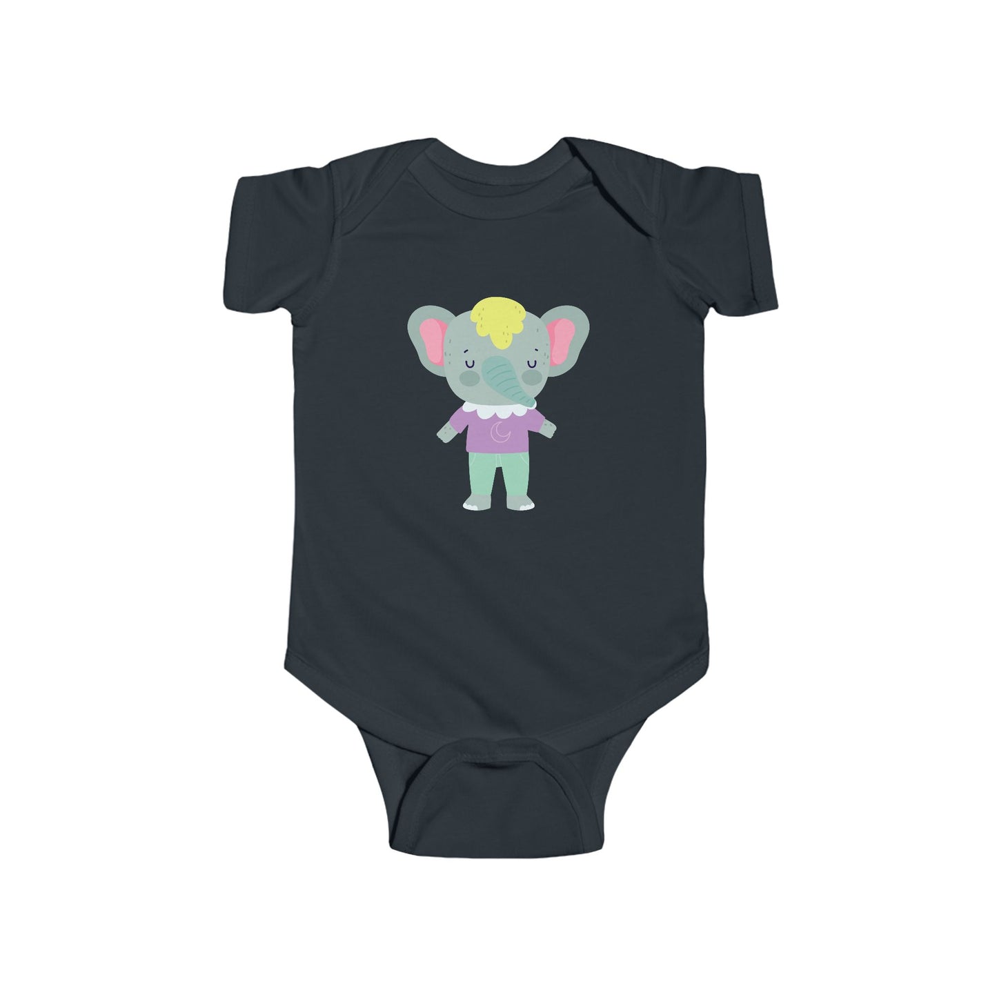 Infant Fine Jersey Bodysuit - Sleeping elephant