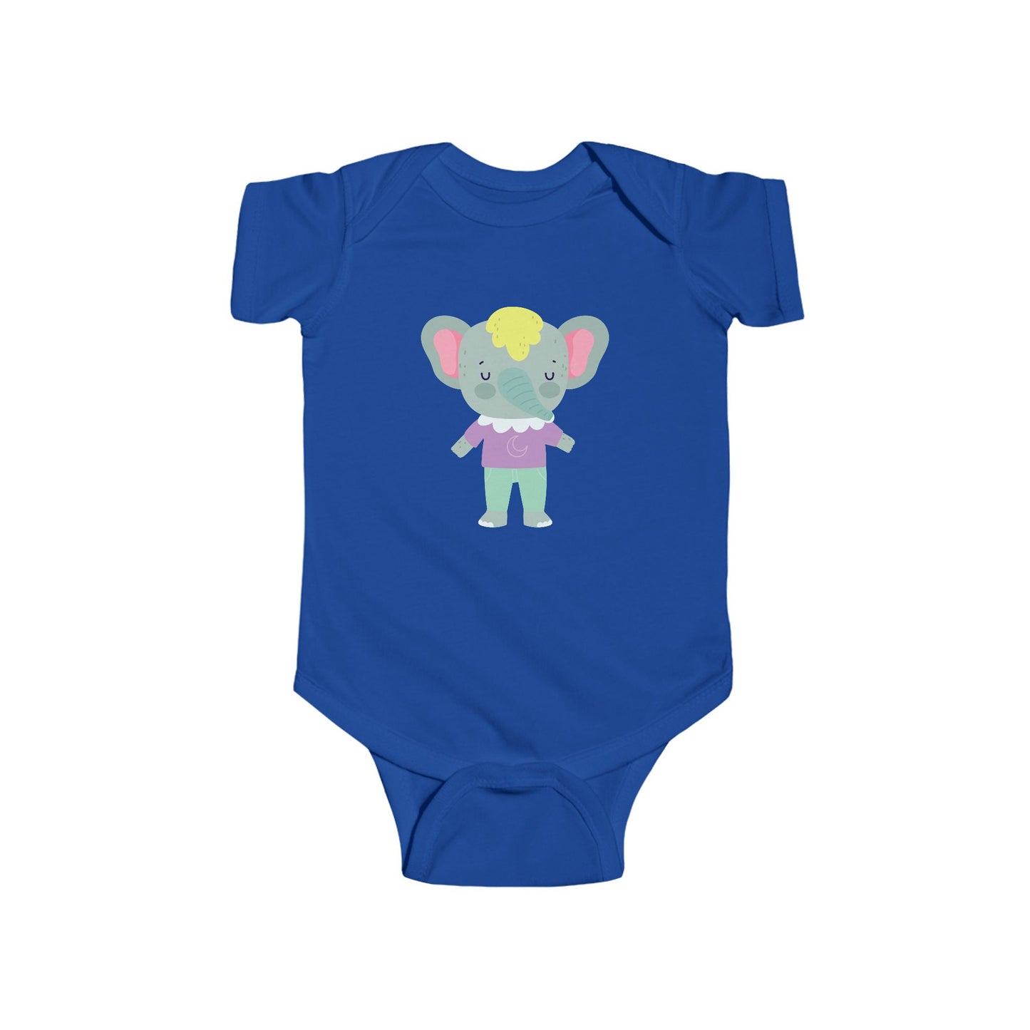 Infant Fine Jersey Bodysuit - Sleeping elephant