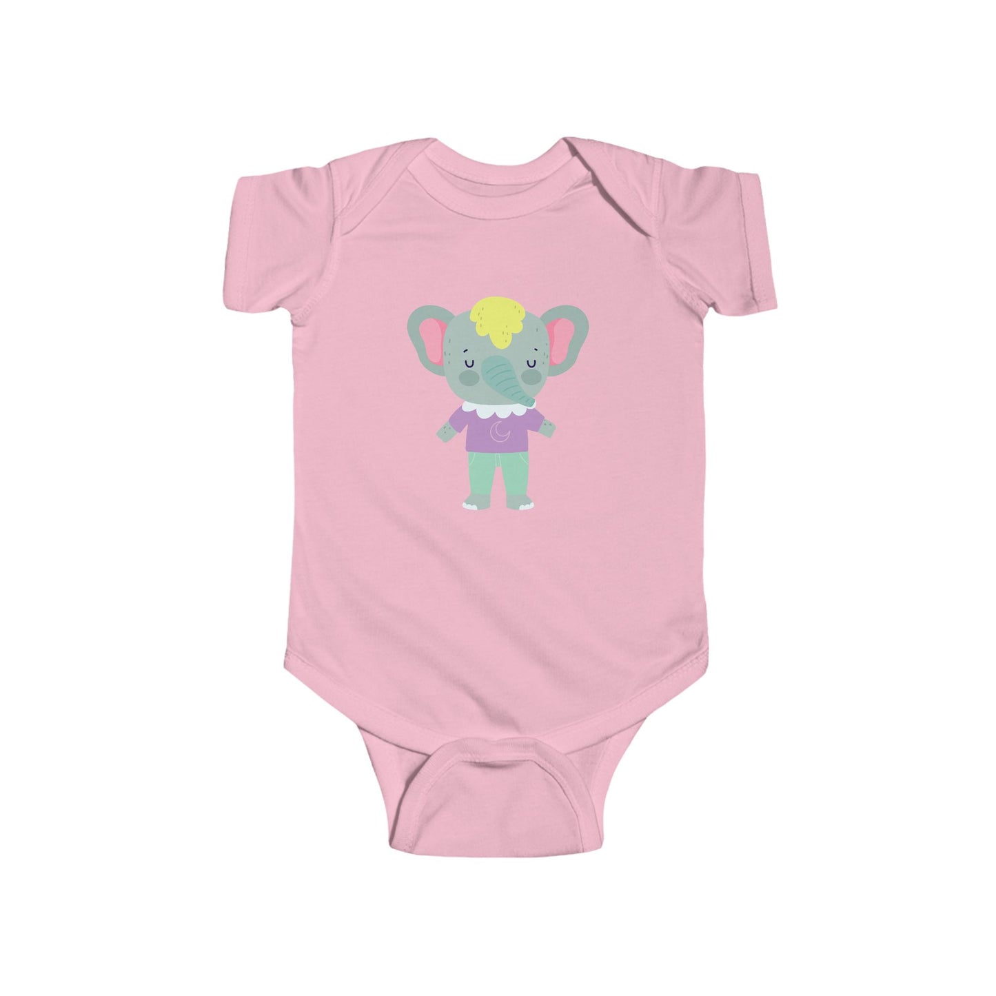 Infant Fine Jersey Bodysuit - Sleeping elephant