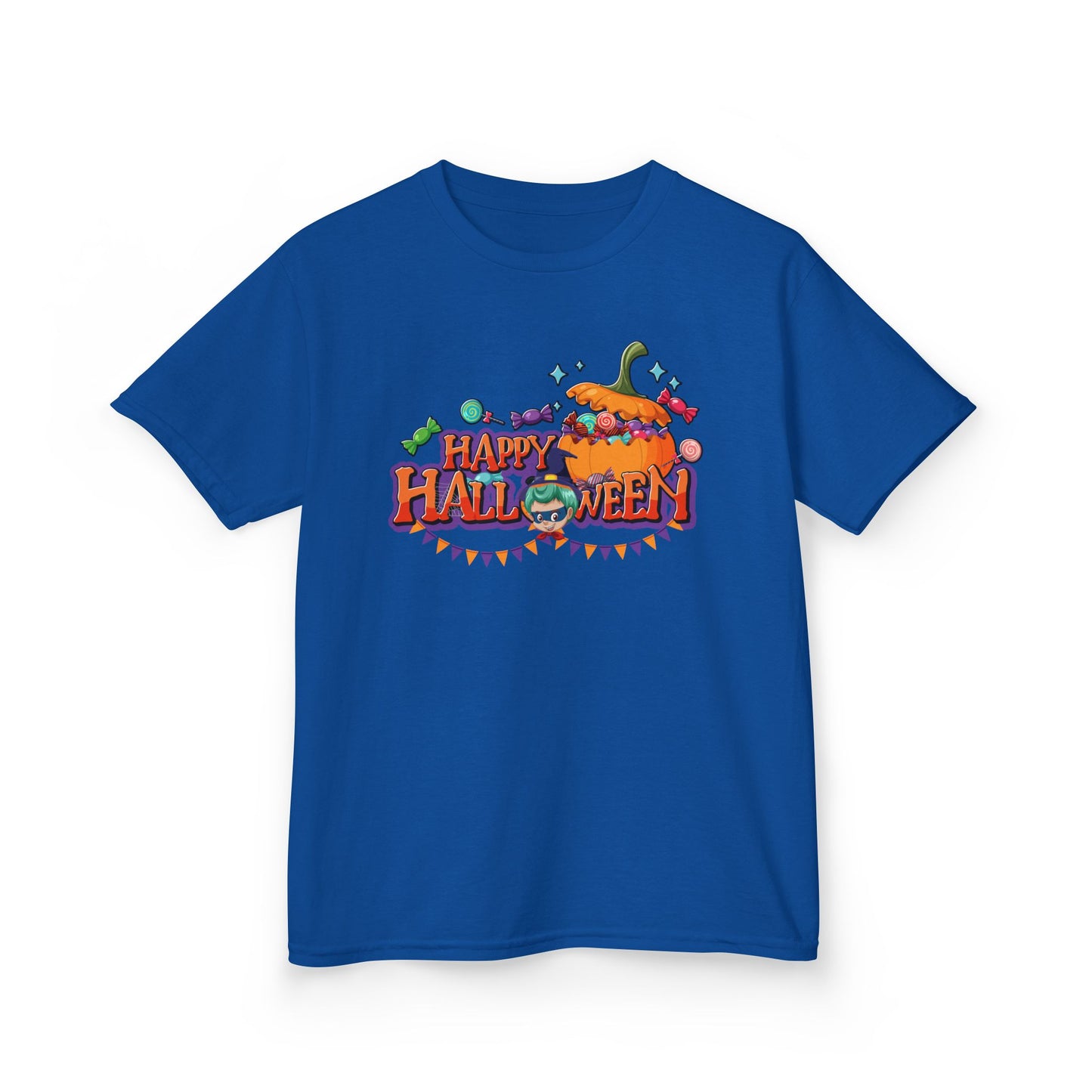 Kids Heavy Cotton™ Tee - Happy halloween banner