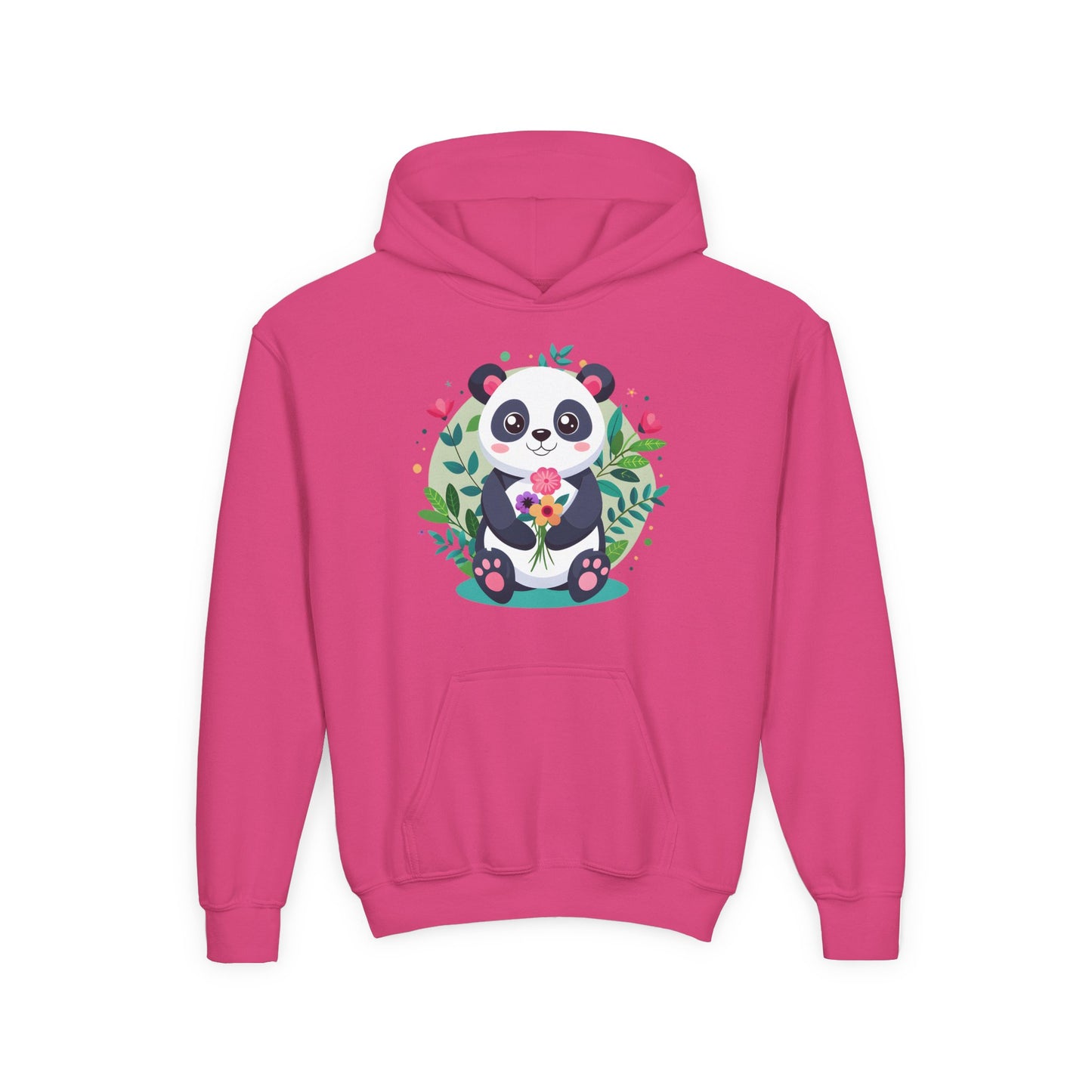 Youth Heavy Blend Hooded Sweatshirt - Adorable panda