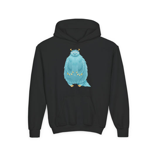Youth Heavy Blend Hooded Sweatshirt - Blue monster Printify