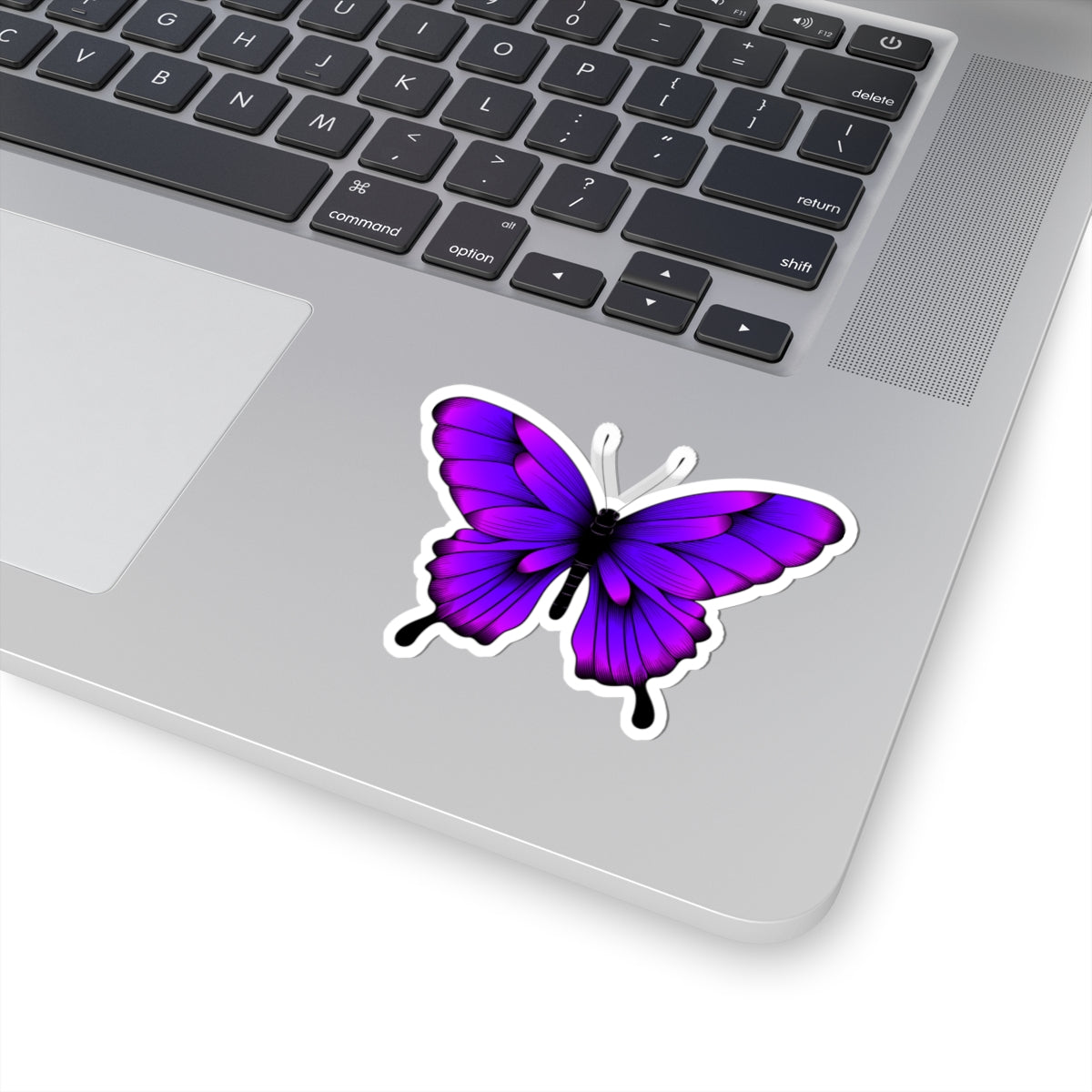 Kiss-Cut Vinyl Decals - Tropical purple butterfly