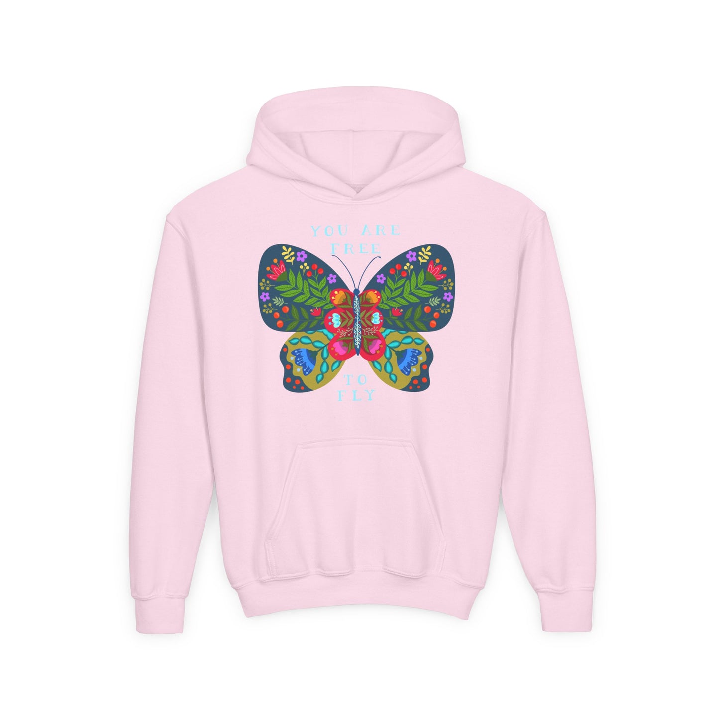 Youth Heavy Blend Hooded Sweatshirt - You are free to fly