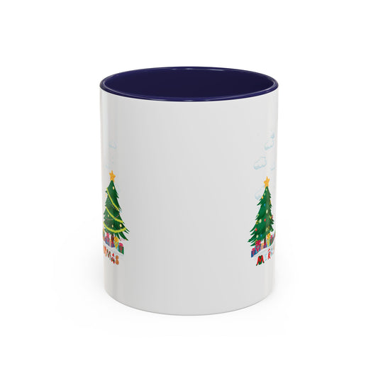 Accent Coffee Mug - Christmas and snowing