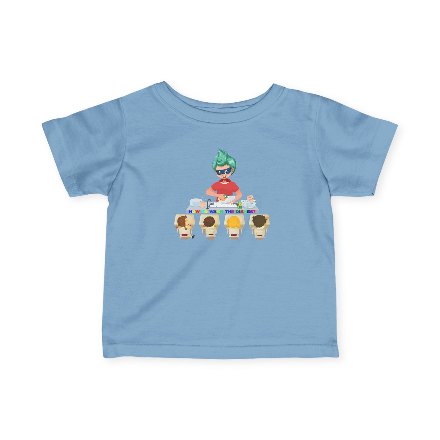 Infant Fine Jersey Tee - Little kiddo teaching to wash dishes