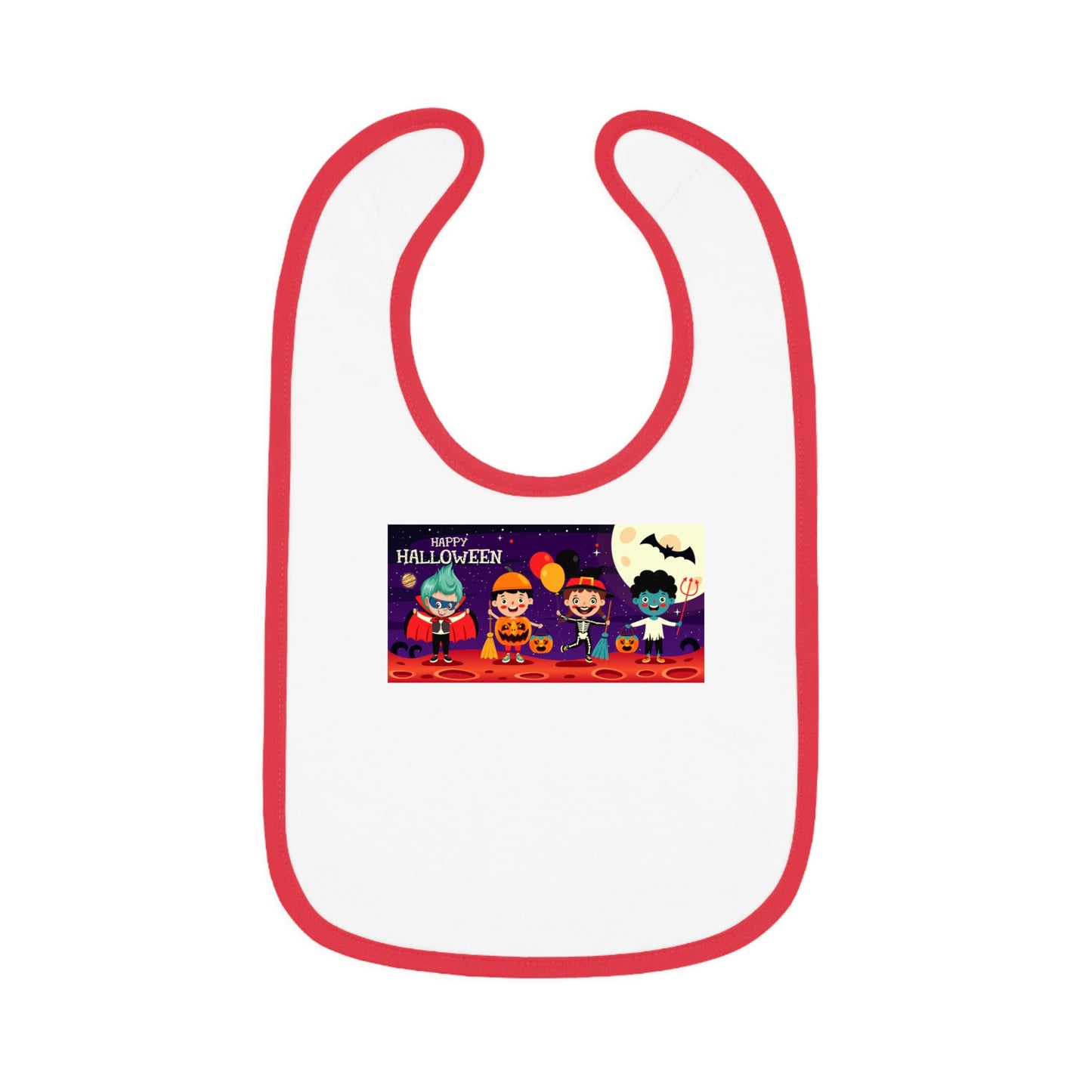 Baby Bib - Super kiddo with friends on holloween