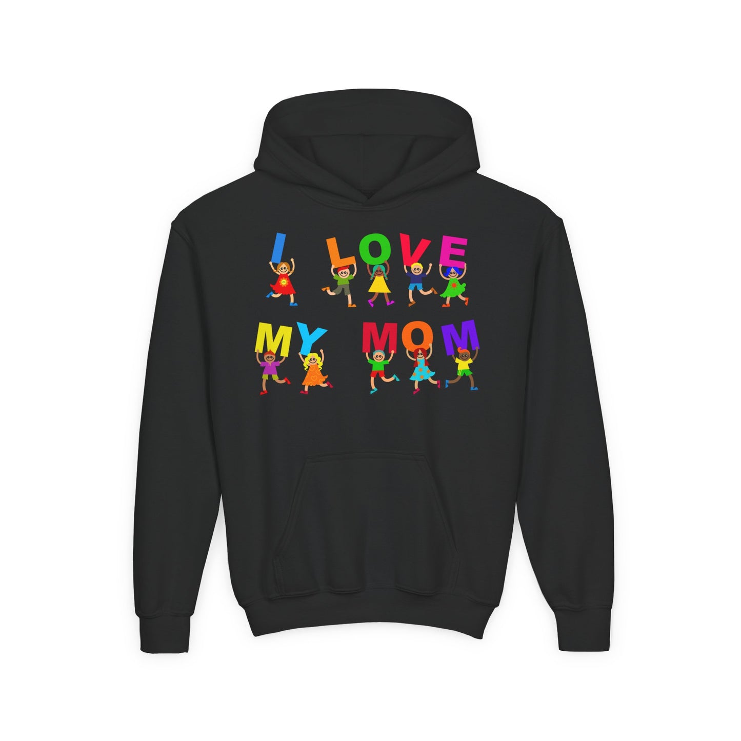 Youth Heavy Blend Hooded Sweatshirt - Kids - I love my mom