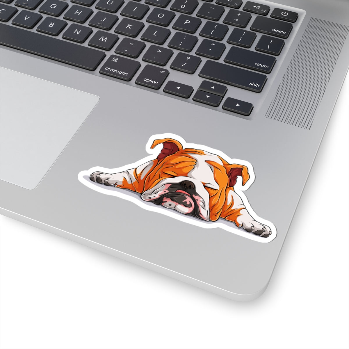 Kiss-Cut Vinyl Decals - Sleeping English bulldog