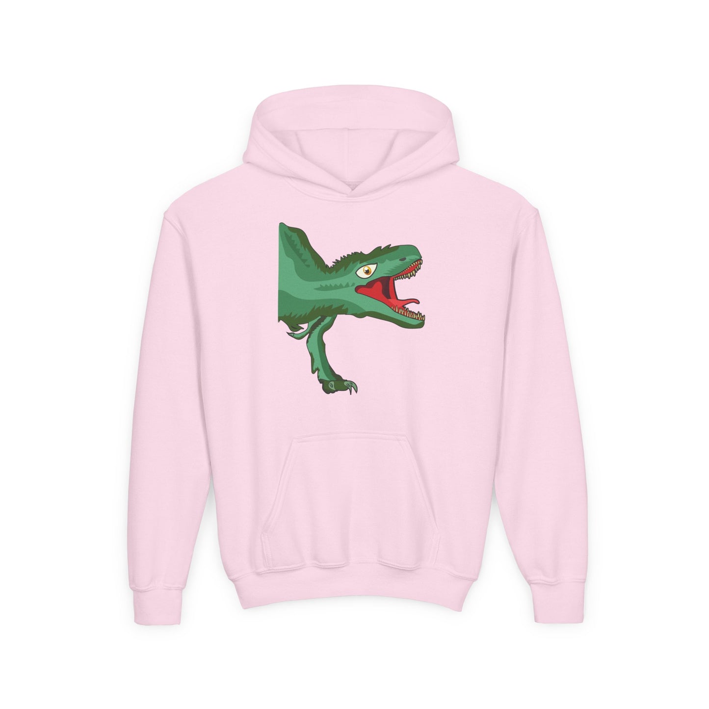 Youth Heavy Blend Hooded Sweatshirt -  Tyrannosaurus hunting