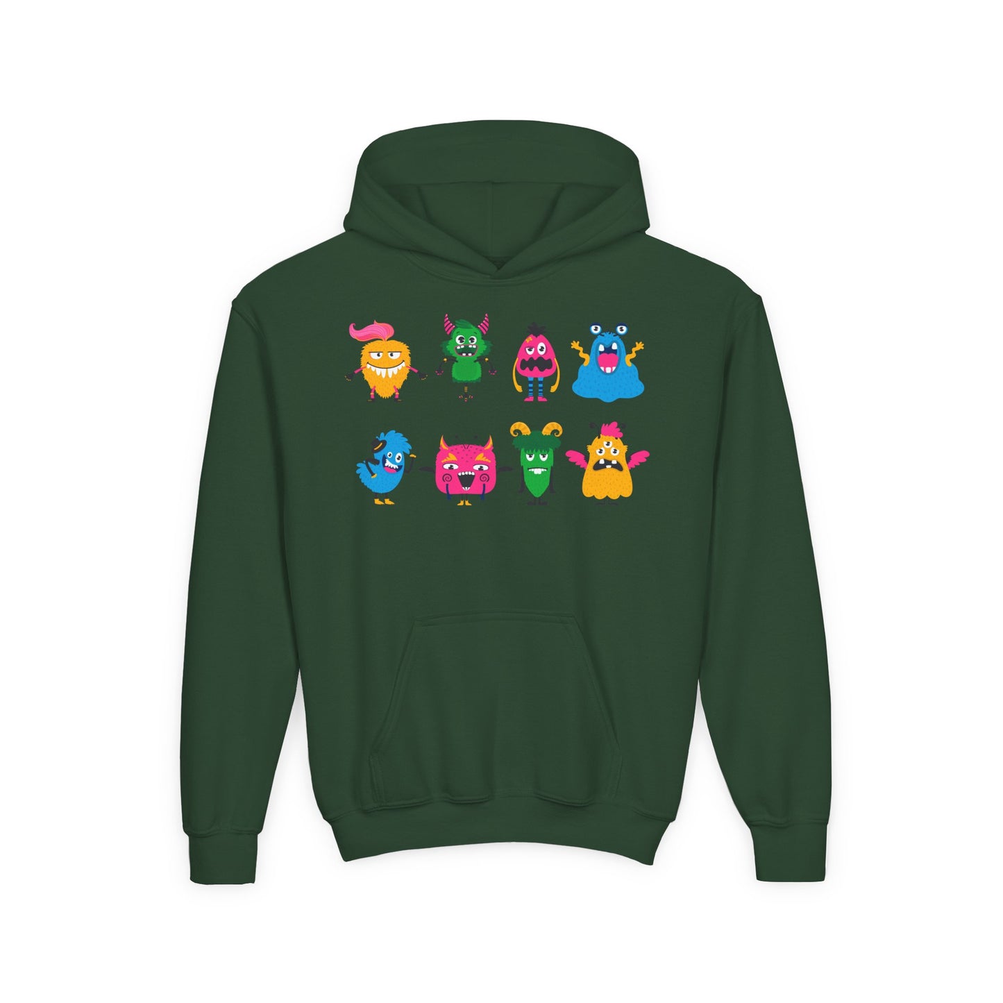 Youth Heavy Blend Hooded Sweatshirt - Set of monsters