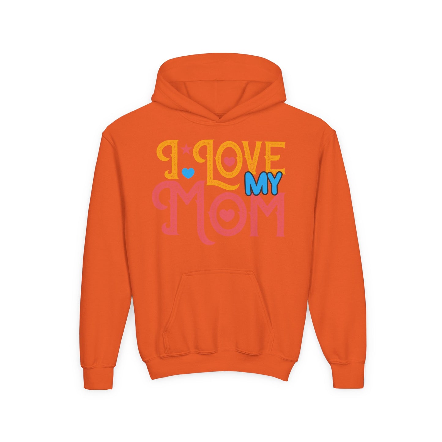 Youth Heavy Blend Hooded Sweatshirt -  I love my Mommy
