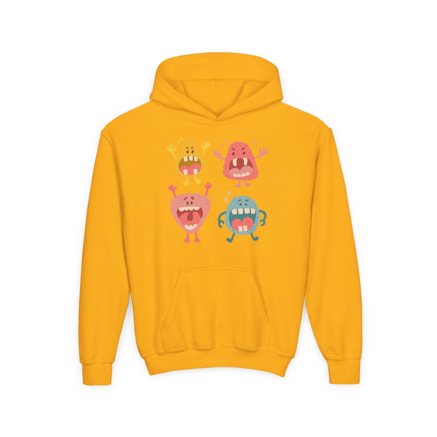 Youth Heavy Blend Hooded Sweatshirt -  Screaming monsters