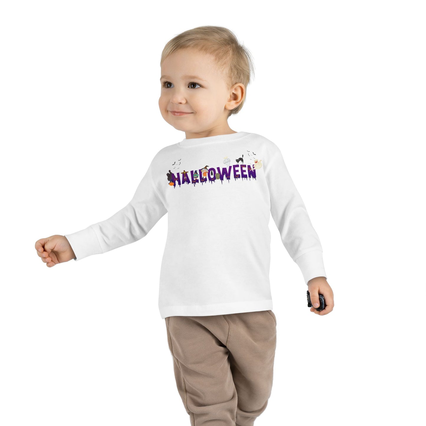 Toddler Long Sleeve Tee - Holloween word