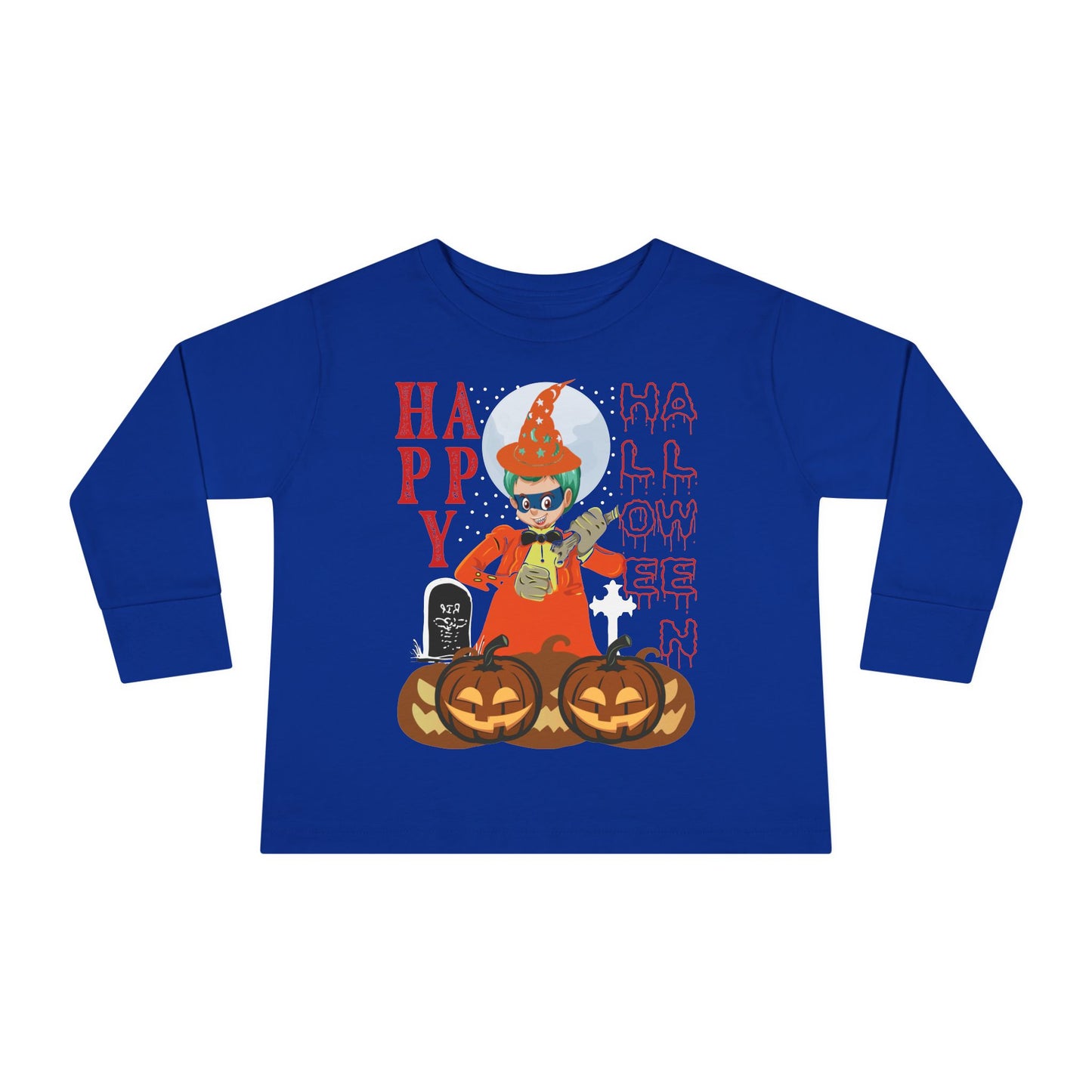 Toddler Long Sleeve Tee - Holloween design by super kiddo